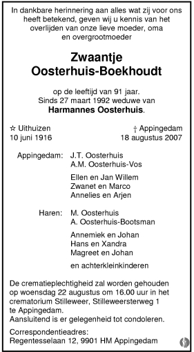 zwaantje oosterhuis-boekhoudt in 2007.